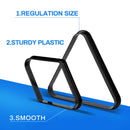 Black Plastic 8-Ball Triangle and 9-Ball Diamond Ball Racks