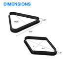 Black Plastic 8-Ball Triangle and 9-Ball Diamond Ball Racks