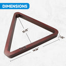 Deluxe 8-Ball Triangle Solid Wood Billiard Pool Ball Racks (3 Colors) - Three-Wins Imports, LLC