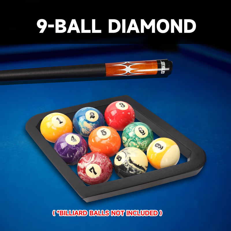 Deluxe 9-Ball Diamond Solid Wood Billiard Pool Ball Racks (3 Colors)