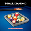 Deluxe 9-Ball Diamond Solid Wood Billiard Pool Ball Racks (3 Colors) - Three-Wins Imports, LLC