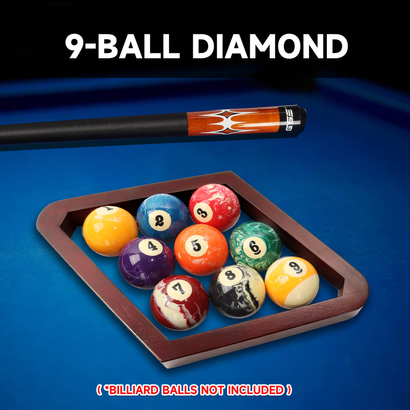 Deluxe 9-Ball Diamond Solid Wood Billiard Pool Ball Racks (3 Colors)