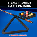 Deluxe 8-Ball Triangle & 9-Ball Diamond Solid Wood Billiard Pool Ball Racks (3 Colors)