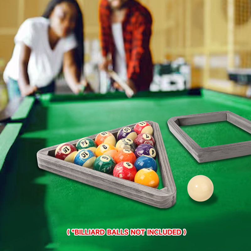 Deluxe 8-Ball Triangle & 9-Ball Diamond Solid Wood Billiard Pool Ball Racks (3 Colors)