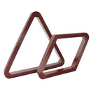 Deluxe 8-Ball Triangle & 9-Ball Diamond Solid Wood Billiard Pool Ball Racks (3 Colors)