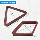 Deluxe 8-Ball Triangle & 9-Ball Diamond Solid Wood Billiard Pool Ball Racks (3 Colors)