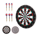 18" 2-in-1 Flocking Dartboard Game Set, Bullseye and Dart Board Games Set