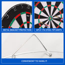 18" 2-in-1 Flocking Dartboard Game Set, Bullseye and Dart Board Games Set