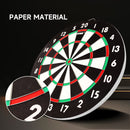 18" 2-in-1 Bound Paper Baseball Dart Board Set with Steel Tip Darts
