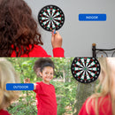 18" 2-in-1 Bound Paper Baseball Dart Board Set with Steel Tip Darts
