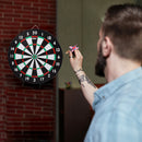 18" 2-in-1 Bound Paper Baseball Dart Board Set with Steel Tip Darts
