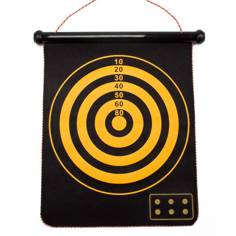 2-in-1 Wall-Mounted Magnetic Traditional & Target Bull Eye Dartboard Game Set