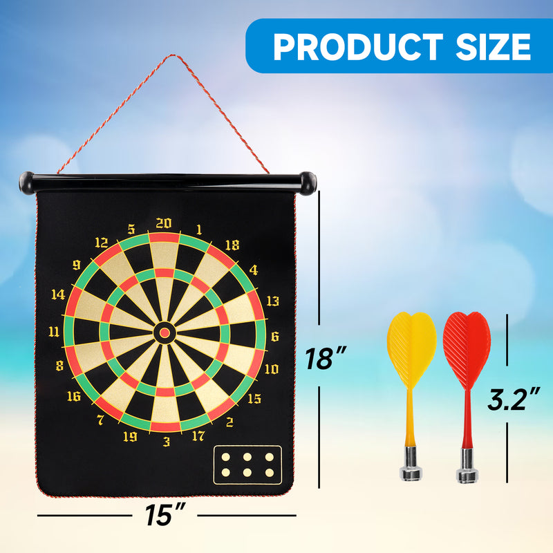 Double-Sided Magnetic Baseball/Dartboard Game Set with 6 Safe Darts for Teens Boy, Boys Toys