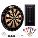 18" Bristle Dartboard Set with Steel Tip Darts and Chalk & Dry Erase Scoreboard