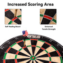 18" Bristle Dartboard Set with Steel Tip Darts and Chalk & Dry Erase Scoreboard