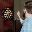18" Bristle Dartboard Set with Steel Tip Darts and Chalk & Dry Erase Scoreboard
