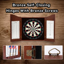 Deluxe Dartboard Cabinet with Sisal/Bristle Dartboard, Dart Scoreboard, and Steel Tip Darts