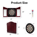 Deluxe Dartboard Cabinet with Sisal/Bristle Dartboard, Dart Scoreboard, and Steel Tip Darts