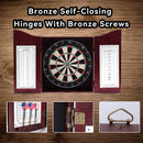 Deluxe Dartboard Cabinet with Sisal/Bristle Dartboard, Dart Scoreboard, and Steel Tip Darts