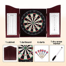 Deluxe Dartboard Cabinet with Sisal/Bristle Dartboard, Dart Scoreboard, and Steel Tip Darts