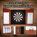 Dartboard Cabinet with Sisal/Bristle Dartboard, Dart Scoreboard, and Steel Tip Darts