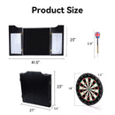 Dartboard Cabinet with Sisal/Bristle Dartboard, Dart Scoreboard, and Steel Tip Darts