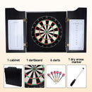 Dartboard Cabinet with Sisal/Bristle Dartboard, Dart Scoreboard, and Steel Tip Darts