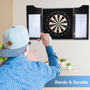 Dartboard Cabinet with Sisal/Bristle Dartboard, Dart Scoreboard, and Steel Tip Darts