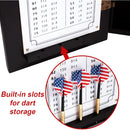 Dartboard Cabinet with Sisal/Bristle Dartboard, Dart Scoreboard, and Steel Tip Darts