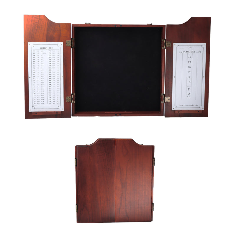 Professional Solid Wood Dartboard Cabinet with Dart Scoreboard (4 Colors)