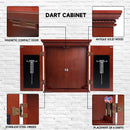Professional Solid Wood Dartboard Cabinet with Dart Scoreboard (Premium Brown)
