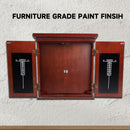 Professional Solid Wood Dartboard Cabinet with Dart Scoreboard (Premium Brown)