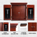 Professional Solid Wood Dartboard Cabinet with Dart Scoreboard (Premium Brown)