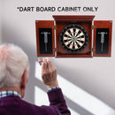 Professional Solid Wood Dartboard Cabinet with Dart Scoreboard (Premium Brown)