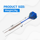 12 Pcs of 24 Grams Professional Metal Darts for Dartboard