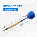 12 Pcs of 16 Grams Soft Tip Darts, Plus 60 Free Dart Tips (Plastic)