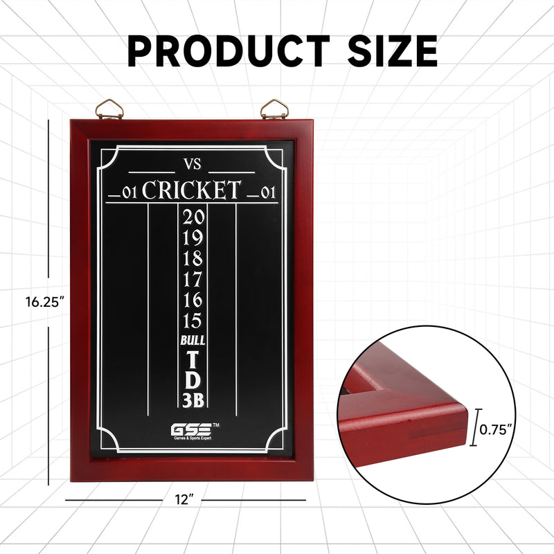 Chalk Dart Scoreboard for Dart Board Cricket & 01 Dart Games (Large)