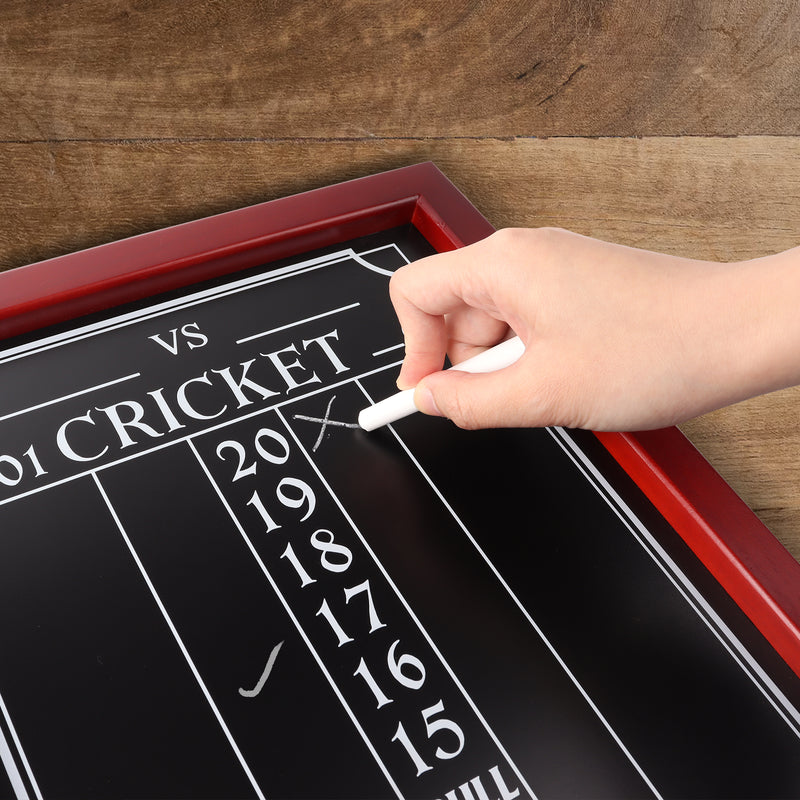 Chalk Dart Scoreboard for Dart Board Cricket & 01 Dart Games (Large)