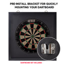 Dart Backboard Wall Protector for Dart Board Surround (Black/Brown)