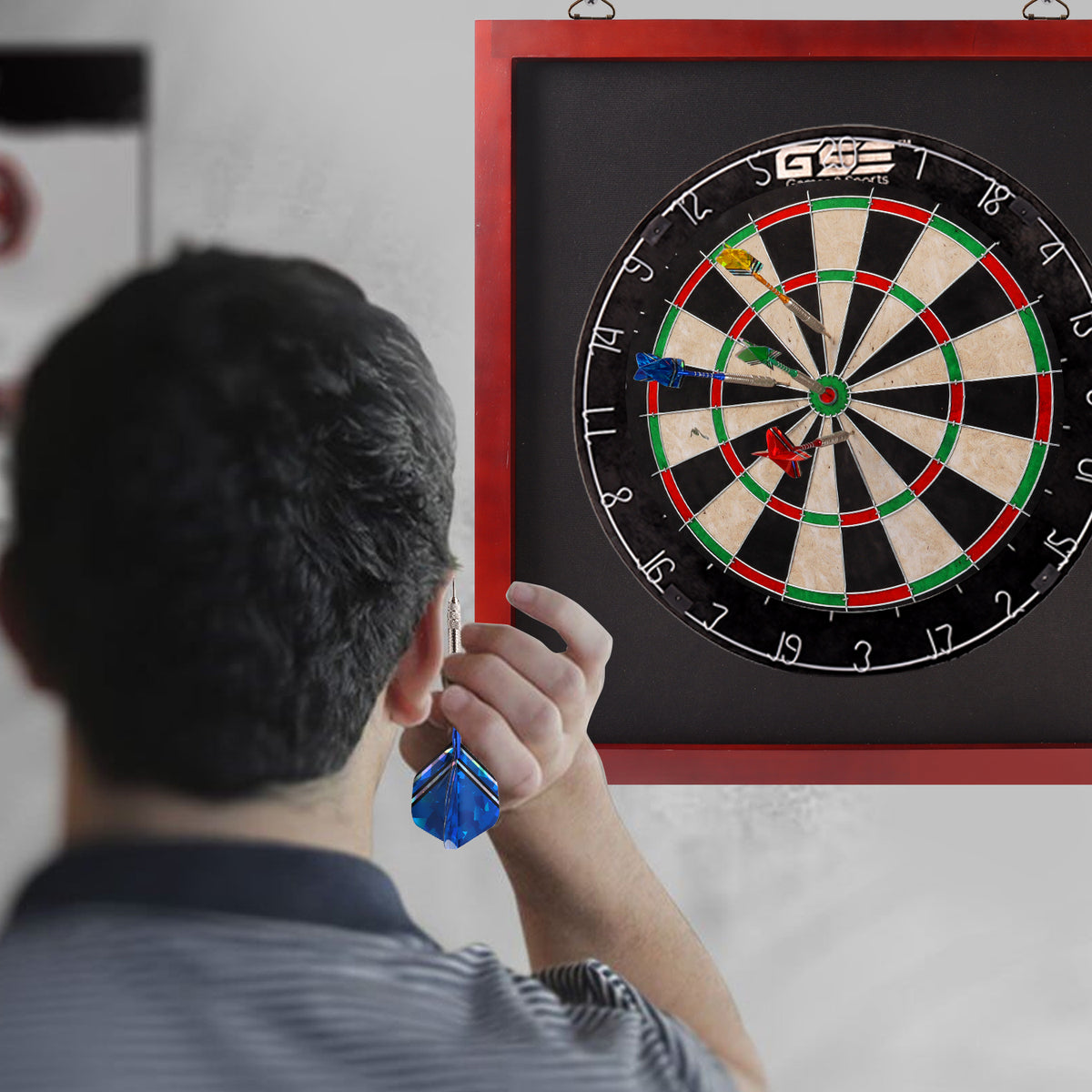 KOTO – Dartkast Set Zwart, Compleet met Dartbord, 2 Sets Dartpijlen KOTO – Dartkast Set Zwart, Compleet met Dartbord, 2 Sets Dartpijlen