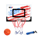 Over-The-Door Pro Basketball Hoop Set with Basketball & Pump (USA Flag)