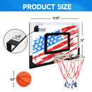 Over-The-Door Pro Basketball Hoop Set with Basketball & Pump (USA Flag)