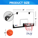 Over-The-Door Pro Basketball Hoop Set with Basketball & Pump