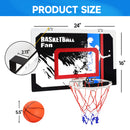 Over-The-Door Pro Basketball Hoop Set with Basketball & Pump (Dunk)