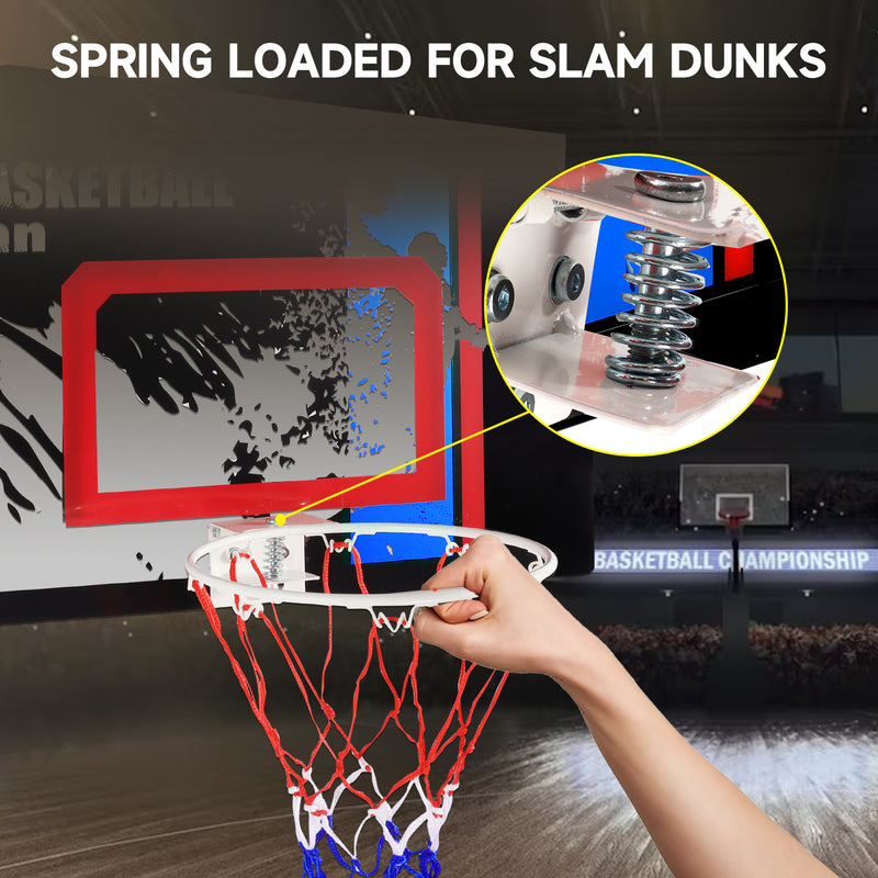 Over-The-Door Pro Basketball Hoop Set with Basketball & Pump (Dunk)