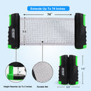 Adjustable Retractable Ping Pong Net & Post for Any Tables (4 Colors) - Three-Wins Imports, LLC