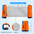 Adjustable Retractable Ping Pong Net & Post for Any Tables (4 Colors) - Three-Wins Imports, LLC