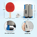 Complete Ping Pong Game Set with Retractable Ping Pong Net & Post, 2 Paddles & 3 Ping Pong Balls (4 Colors)