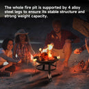 22" Outdoor Wood Burning Portable Fire Pit Table