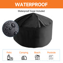 32" Portable Metal Patio Round Fire Pit Table